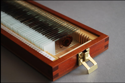 Handcrafted Trophy Case & 46 Blood Stained Slides